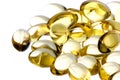 Cod Liver Oil Capsules Macro Isolated Royalty Free Stock Photo