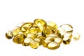 Cod Liver Oil Capsules Macro Isolated Royalty Free Stock Photo