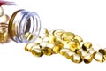 Cod Liver Oil Capsules Macro Isolated