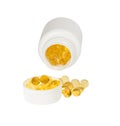 Cod liver oil capsules Royalty Free Stock Photo