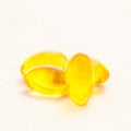 Cod liver oil omega 3 gel capsules Royalty Free Stock Photo