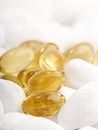 Cod liver oil tablets Royalty Free Stock Photo