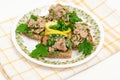 Cod liver with parsley