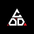 COD triangle letter logo design with triangle shape. COD triangle logo design monogram. COD triangle vector logo template with red Royalty Free Stock Photo