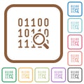 Code analysis simple icons