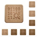 Code analysis wooden buttons