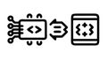 Code blocks, abstract data processing and programming, vector design Generative AI Royalty Free Stock Photo