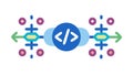 Code Book Icon, Programming Learning, vector design Generative AI Royalty Free Stock Photo