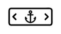 Code Bracket with Anchor Symbol for Development, vector design Generative AI Royalty Free Stock Photo