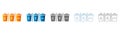 Code bracket icons set, coding symbols, programming signs, flat design vector illustration Royalty Free Stock Photo