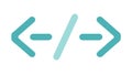 Code Brackets with Arrow for Programming and Development, vector design Generative AI Royalty Free Stock Photo