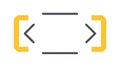 Code brackets icon, programming development graphic, vector design Generative AI Royalty Free Stock Photo