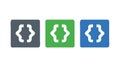 Code Brackets Icon: Programming & Development, vector design Generative AI Royalty Free Stock Photo