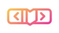 Code Brackets Icon for Programming and Development, vector design Generative AI Royalty Free Stock Photo
