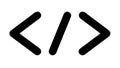 Code Brackets Icon, Programming Development Web Design Markup Vector Design Generative AI Royalty Free Stock Photo
