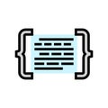 code brackets with letters nlp color icon vector illustration