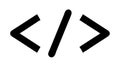 Code Brackets Programming Outline Icon, vector design Generative AI Royalty Free Stock Photo