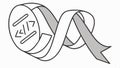 Code brackets with ribbon, programming and software development vector design Generative AI