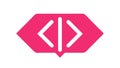 Code Brackets in Speech Bubble Icon for Development or Chat, vector design Generative AI Royalty Free Stock Photo
