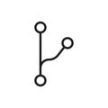Code branch icon Simple thin outline