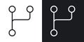 Code branch vecor icon set