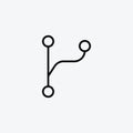 Code branch vecor icon set