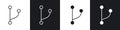 Code branch vecor icon set