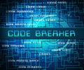 Code Breaker Decoded Data Hack 2d Illustration