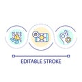 Code bugs detection loop concept icon Royalty Free Stock Photo