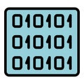 Code chat interface icon color outline vector Royalty Free Stock Photo