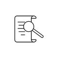 code checking, find code icon. Simple outline vector of Web Design Development  set icons for UI and UX, website or mobile Royalty Free Stock Photo