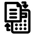 Code, coding bold vector icon which can be easily modified or edited Royalty Free Stock Photo