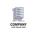 Code, coding, compile, files, list Flat Color Icon Vector