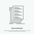 Code, coding, compile, files, list Icon. Line vector gray symbol for UI and UX, website or mobile application Royalty Free Stock Photo