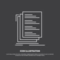 Code, coding, compile, files, list Icon. Line vector symbol for UI and UX, website or mobile application Royalty Free Stock Photo