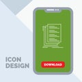 Code, coding, compile, files, list Line Icon in Mobile for Download Page