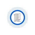 Code, coding, compile, files, list Line Icon. Vector isolated illustration Royalty Free Stock Photo