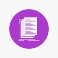 Code, coding, compile, files, list White Glyph Icon in Circle. Vector Button illustration Royalty Free Stock Photo