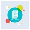 Code, coding, compile, files, list White Glyph Icon colorful Circle Background Royalty Free Stock Photo