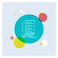 Code, coding, compile, files, list White Line Icon colorful Circle Background Royalty Free Stock Photo
