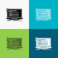 Code, coding, computer, monoblock, laptop Icon Over Various Background. glyph style design, designed for web and app. Eps 10 Royalty Free Stock Photo