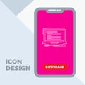 Code, coding, computer, monoblock, laptop Line Icon in Mobile for Download Page Royalty Free Stock Photo