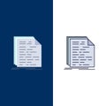 Code, coding, doc, programming, script Flat Color Icon Vector Royalty Free Stock Photo