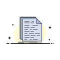 Code, coding, doc, programming, script Flat Color Icon Vector Royalty Free Stock Photo