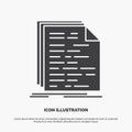 Code, coding, doc, programming, script Icon. glyph vector gray symbol for UI and UX, website or mobile application Royalty Free Stock Photo