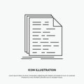 Code, coding, doc, programming, script Icon. Line vector gray symbol for UI and UX, website or mobile application Royalty Free Stock Photo
