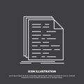 Code, coding, doc, programming, script Icon. Line vector symbol for UI and UX, website or mobile application Royalty Free Stock Photo
