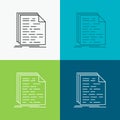 Code, coding, doc, programming, script Icon Over Various Background. Line style design, designed for web and app. Eps 10 vector Royalty Free Stock Photo