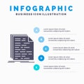 Code, coding, doc, programming, script Infographics Template for Website and Presentation. GLyph Gray icon with Blue infographic Royalty Free Stock Photo