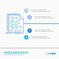 Code, coding, doc, programming, script Infographics Template for Website and Presentation. Line Blue icon infographic style vector Royalty Free Stock Photo